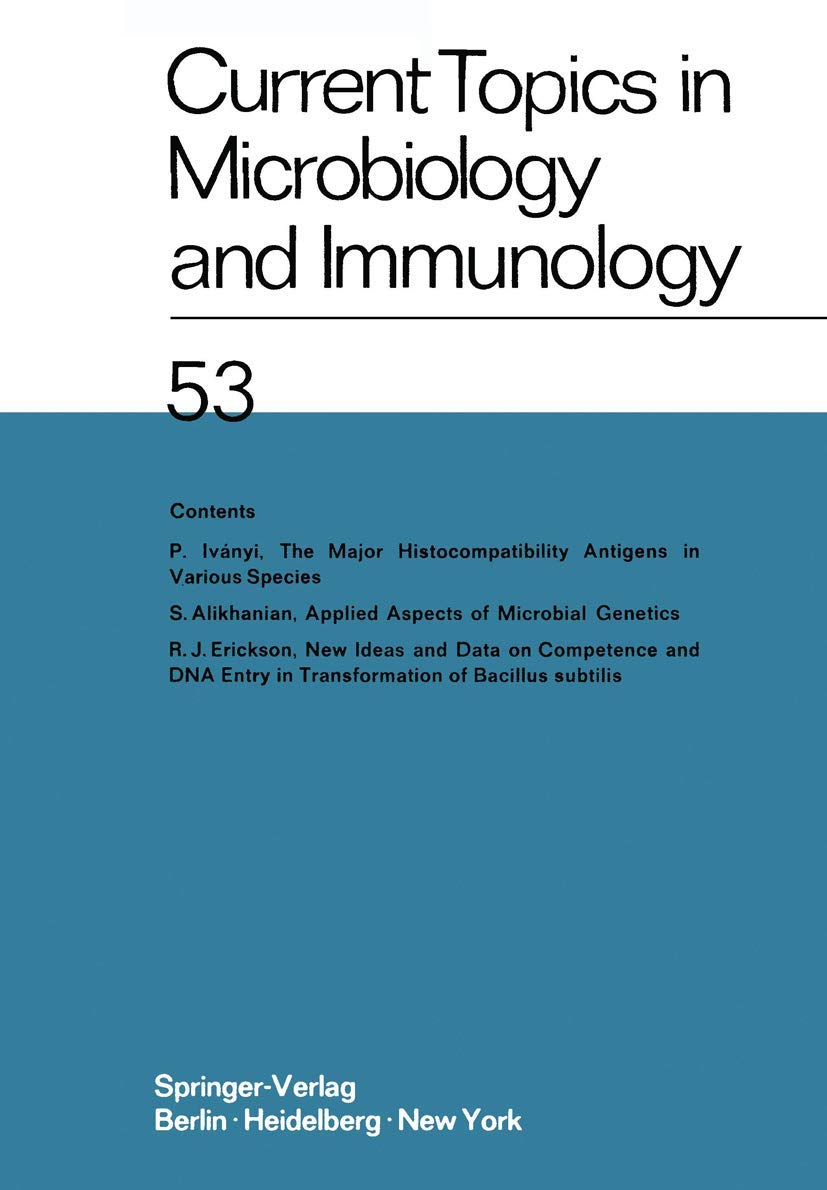 Current Topics in Microbiology and Immunology: Ergebnisse der Mikrobiologie und Immunittsforschungs (Current Topics in Microbiol,Used