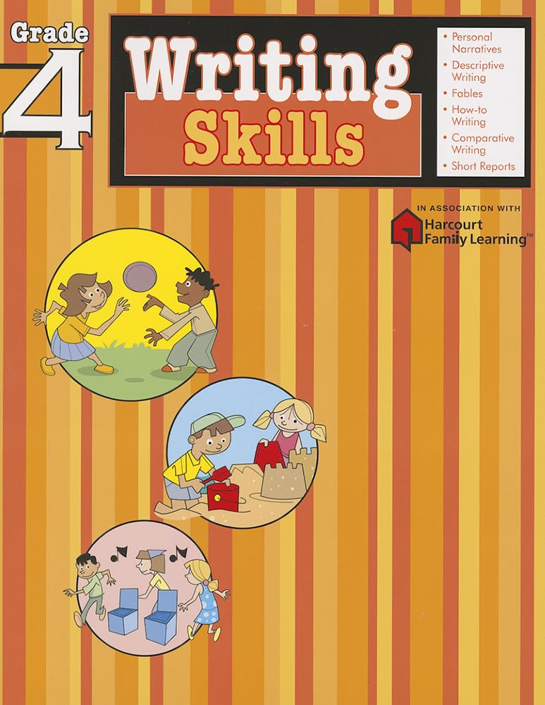 Writing Skills: Grade 4 (Flash Kids Harcourt Family Learning),New