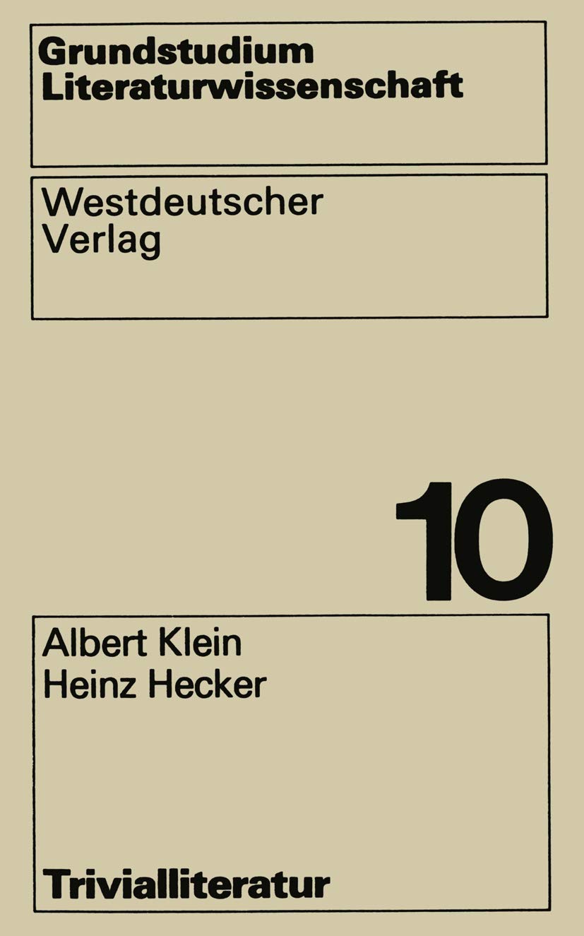 Trivialliteratur (Grundstudium Literaturwissenschaft, 10) (German Edition),Used