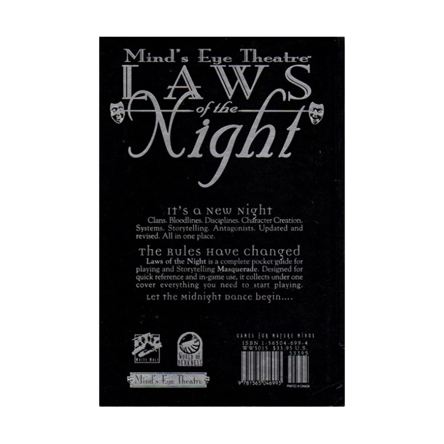 Laws Of The Night: Revised Rules For Playing Vampires (Minds Eye Theatre)