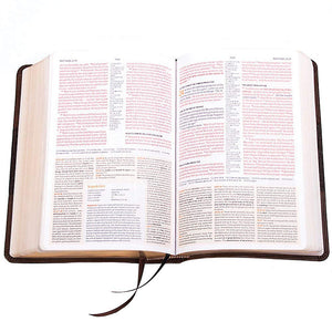 CSB Study Bible, Personal Size Edition, Mahogany LeatherTouch, Red Letter, Study Notes and Commentary, Illustrations, Ribbon Mar,Used