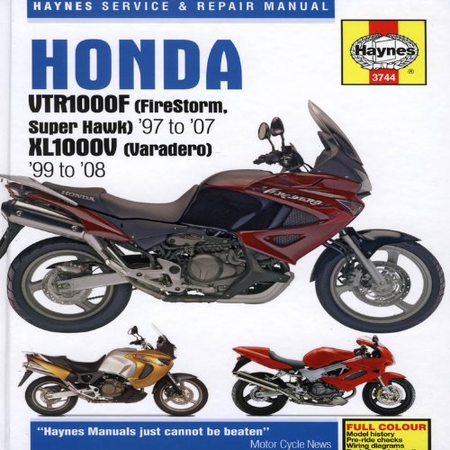 Honda VTR1000F (Firestorm Super Hawk) 9707m JK1000V 199908 (Haynes Service & Repair Manual),Used