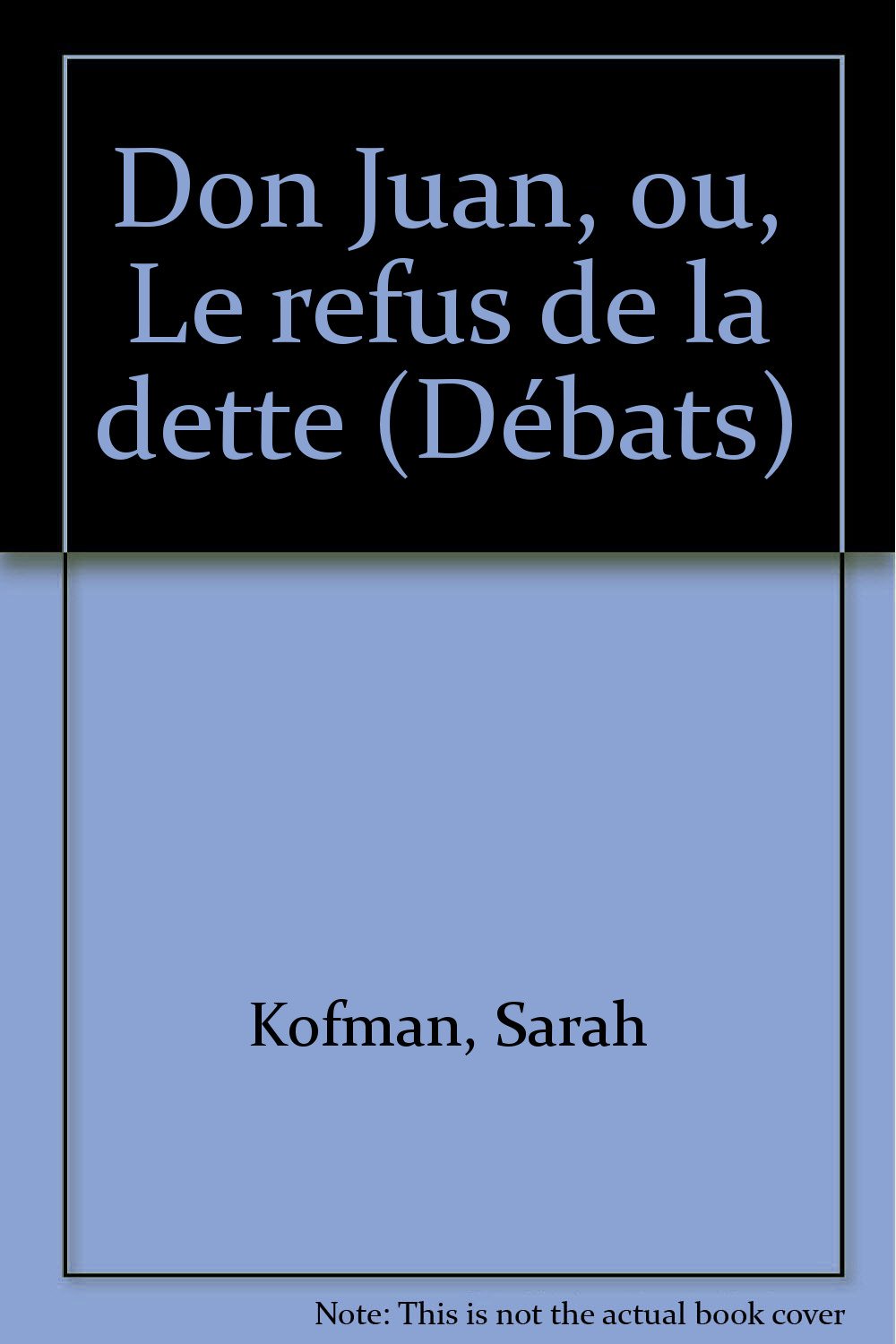 DON JUAN OU LE REFUS DE LA DETTE,Used