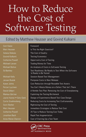 How to Reduce the Cost of Software Testing,Used