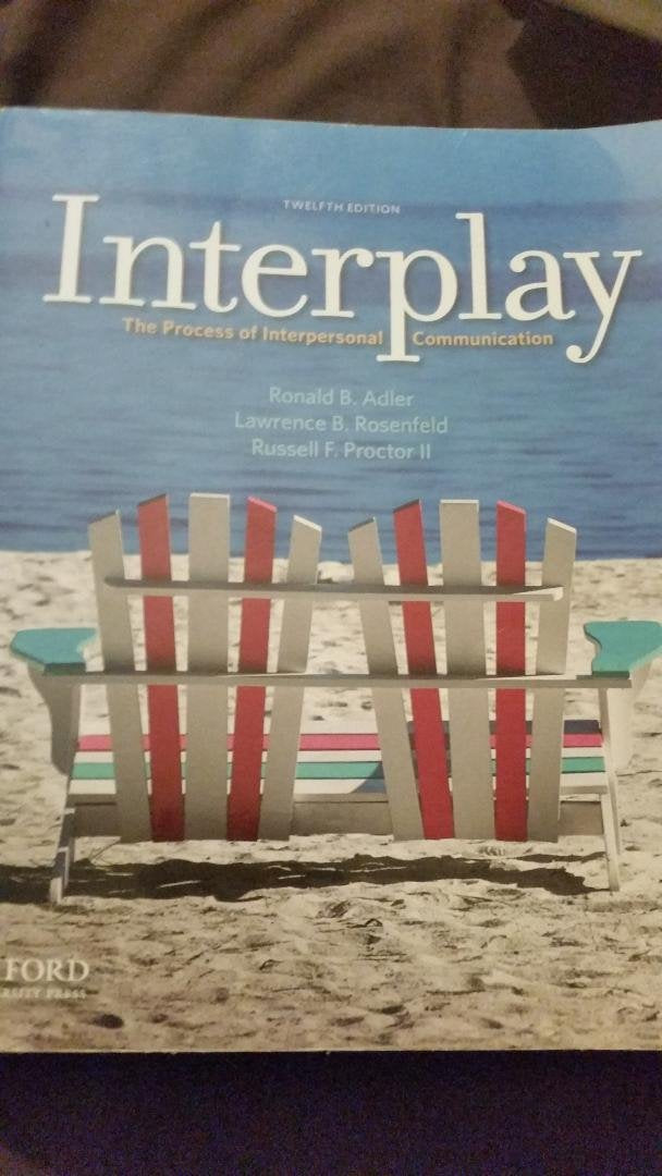 Interplay: The Process Of Interpersonal Communication,New