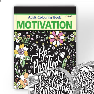 Motivation - Adult Colouring Book : A Relaxation & Stress Relief Coloring Book For Adults, Creative Coloring Book, Featuring Beautiful Designs, Perfect For Mindfulness