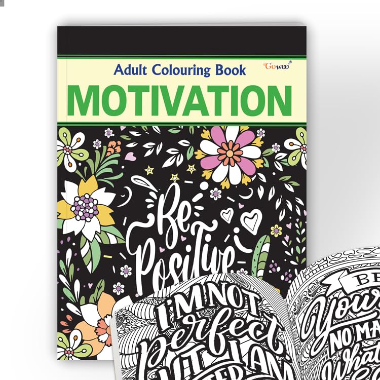 Motivation - Adult Colouring Book : A Relaxation & Stress Relief Coloring Book For Adults, Creative Coloring Book, Featuring Beautiful Designs, Perfect For Mindfulness