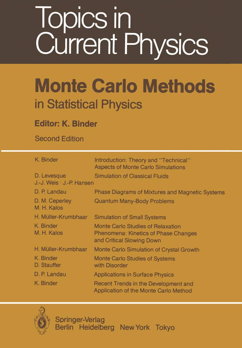 Monte Carlo Methods In Statistical Physics (Topics In Current Physics, 7),Used