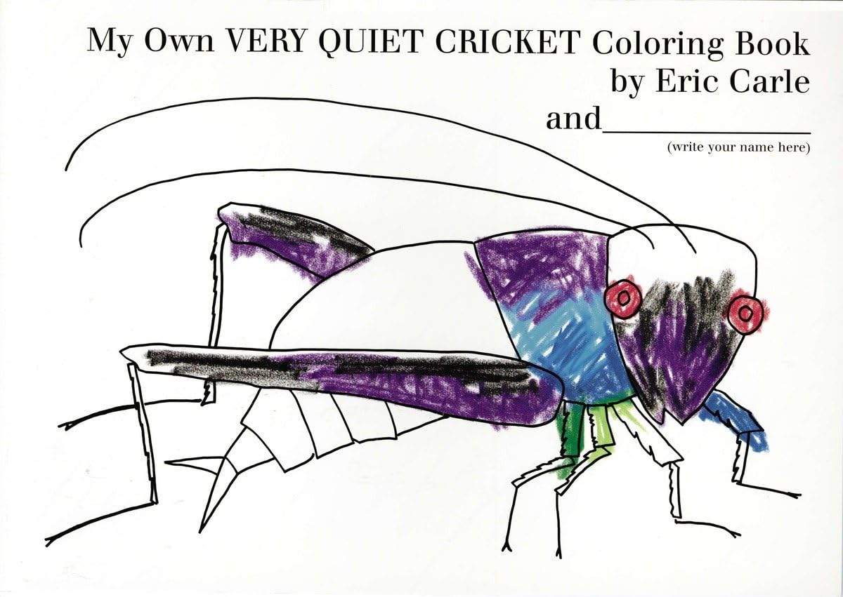 My Own Very Quiet Cricket Coloring Book,Used
