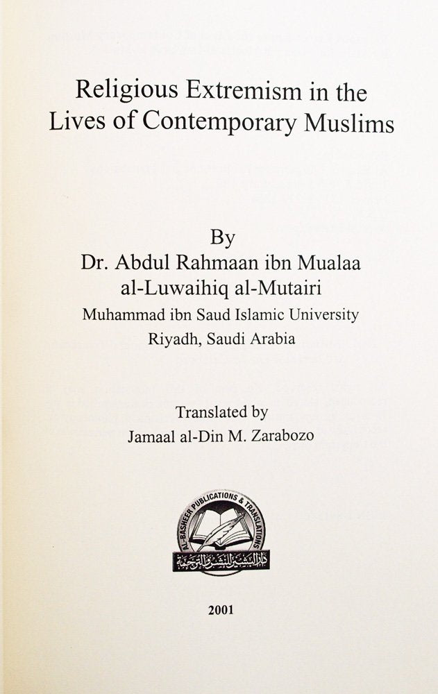 Religious Extremism in the Lives of Contemporary Muslims,New