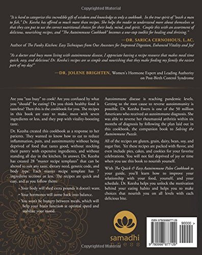 The Quick & Easy Autoimmune Paleo Cookbook: AntiInflammatory Recipes with 7 Ingredients or Less for Busy People,Used