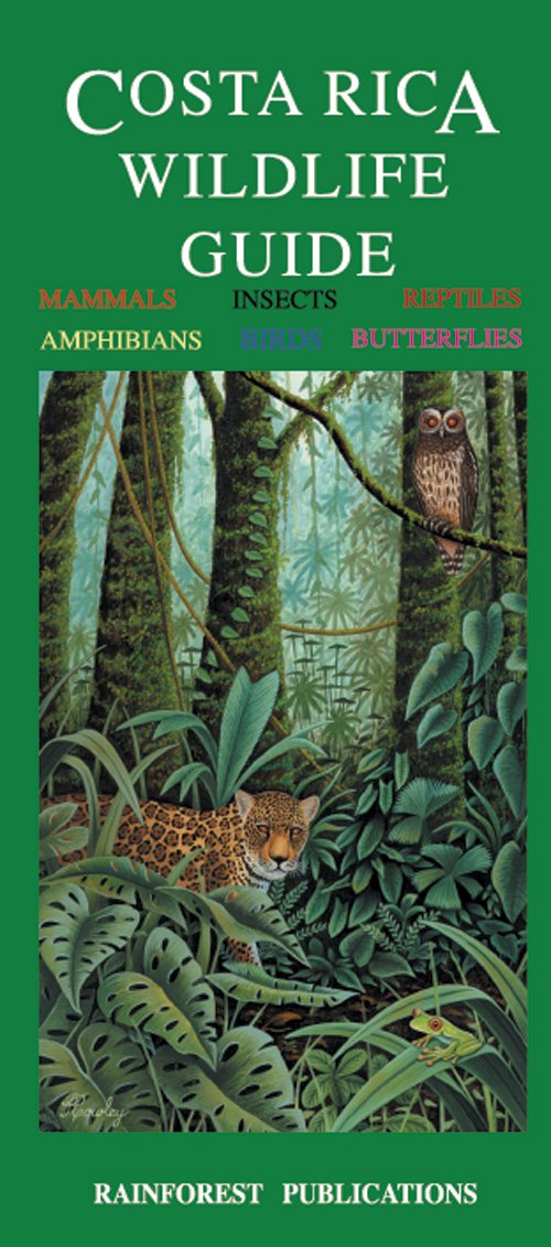 Costa Rica Wildlife Guide (Laminated Foldout Pocket Field Guide) (English and Spanish Edition),New