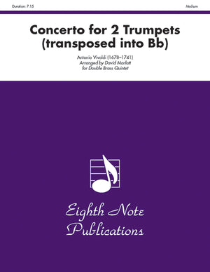 Concerto For 2 Trumpets (Transposed Into Bflat): Score & Parts (Eighth Note Publications),Used