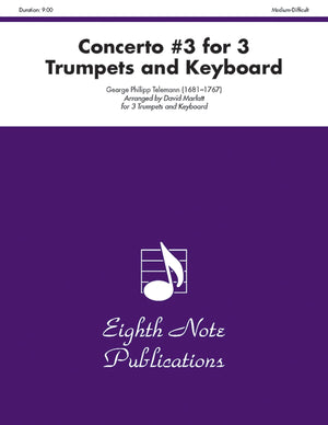 Concerto #3 For 3 Trumpets And Keyboard: Score & Parts (Eighth Note Publications),Used