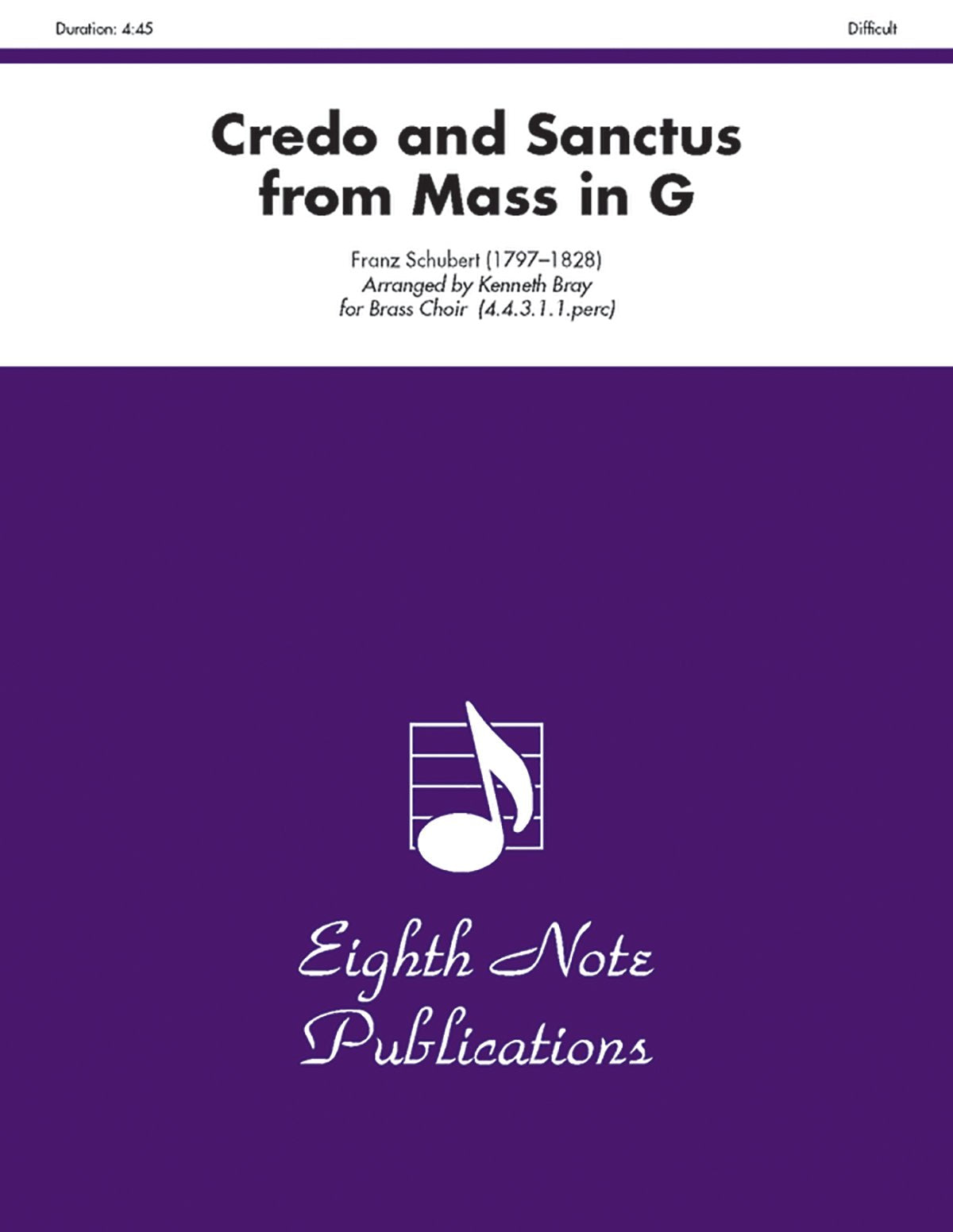 Credo And Sanctus (From Mass In G): Score & Parts (Eighth Note Publications),Used