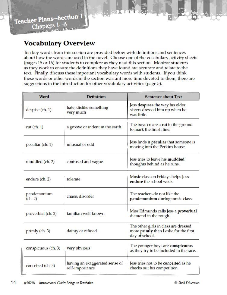 Bridge to Terabithia: An Instructional Guide for Literature  Novel Study Guide for 4th8th Grade Literature with Close Reading ,Used