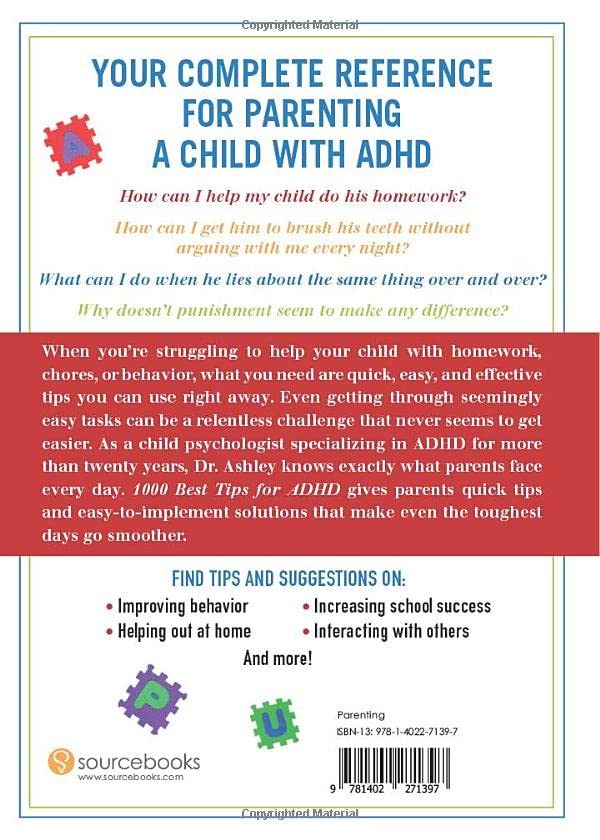 1000 Best Tips for ADHD: Expert Answers and Bright Advice to Help You and Your Child,Used