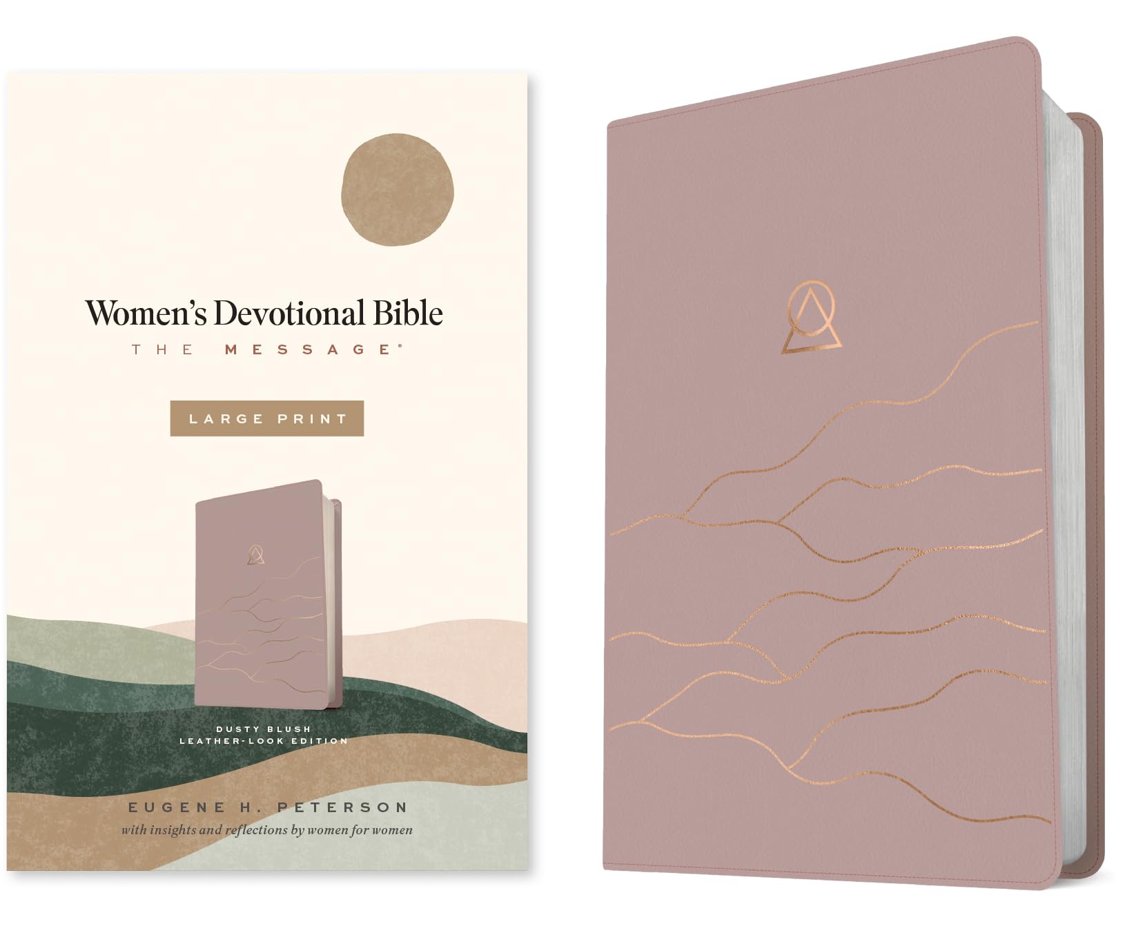 The Message WomenS Devotional Bible Large Print (LeatherLook, Dusty Blush)