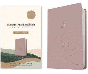 The Message WomenS Devotional Bible Large Print (LeatherLook, Dusty Blush)