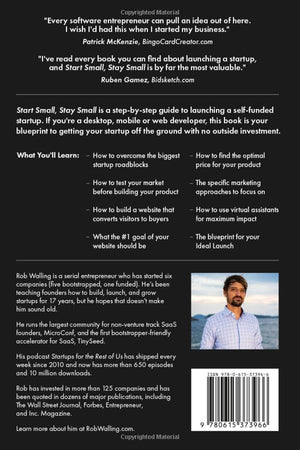 Start Small, Stay Small: A Developer's Guide to Launching a Startup,Used