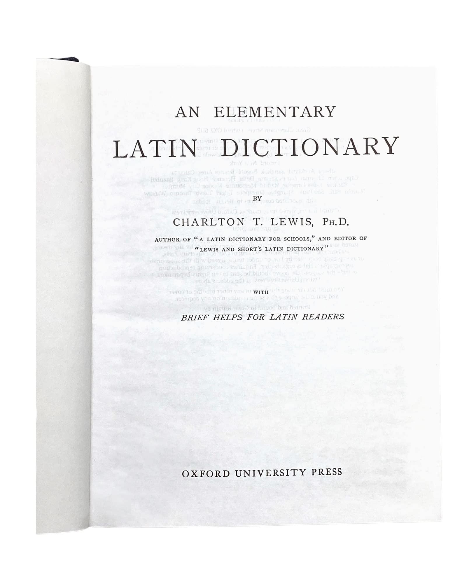 Elementary Latin Dictionary