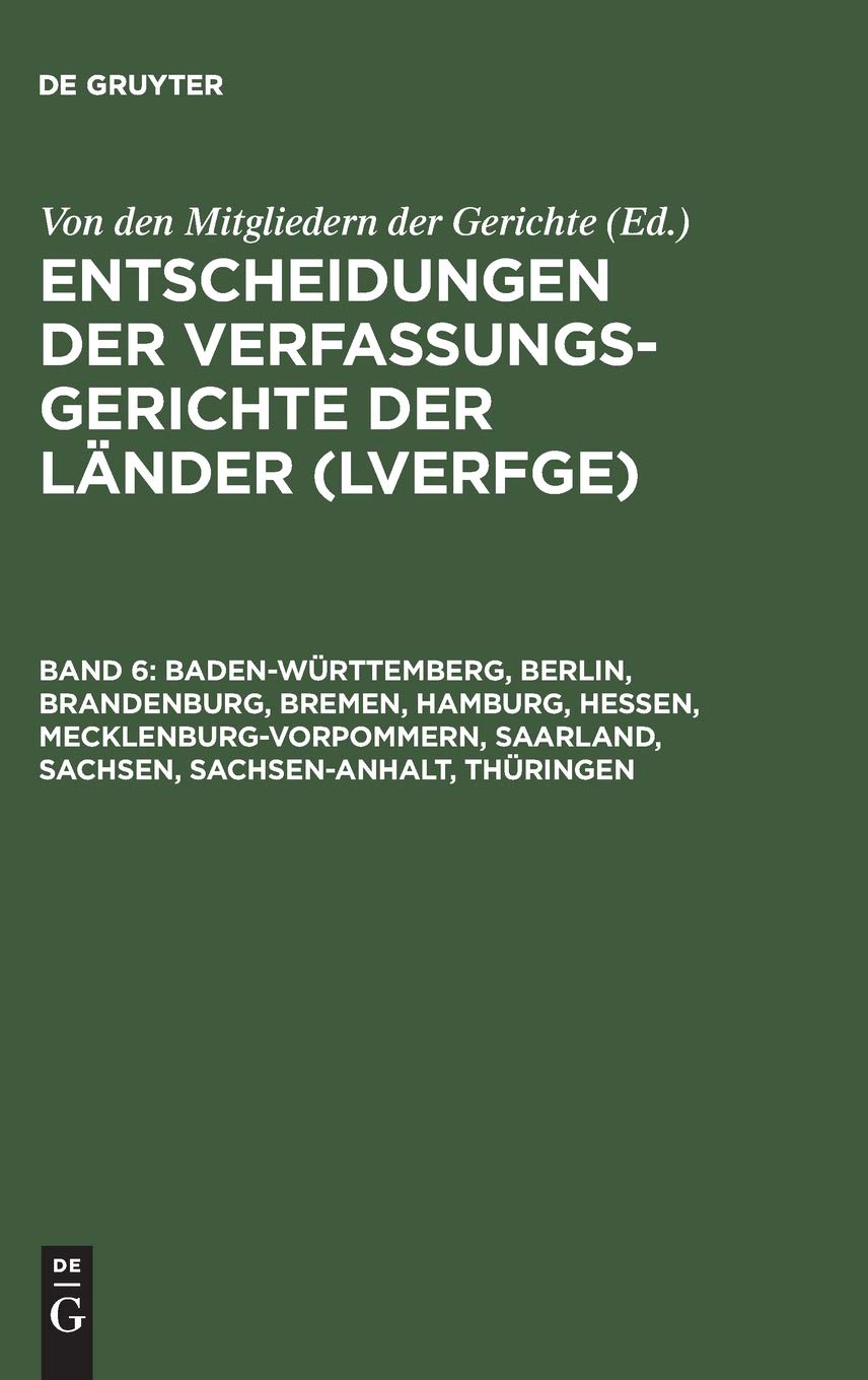 BadenWrttemberg, Berlin, Brandenburg, Bremen, Hamburg, Hessen, MecklenburgVorpommern, Saarland, Sachsen, SachsenAnhalt, Thrin,Used