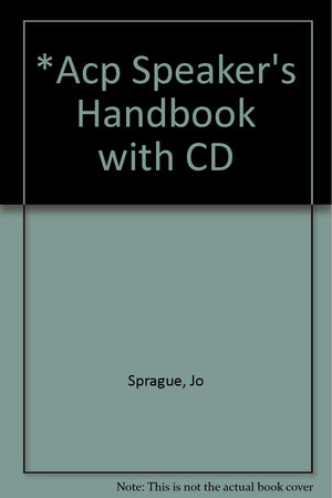 *ACP Speaker's Handbook with CD,Used