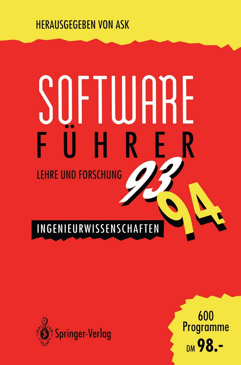 SoftwareFhrer 93/94 Lehre und Forschung: Ingenieurwissenschaften (German Edition),Used