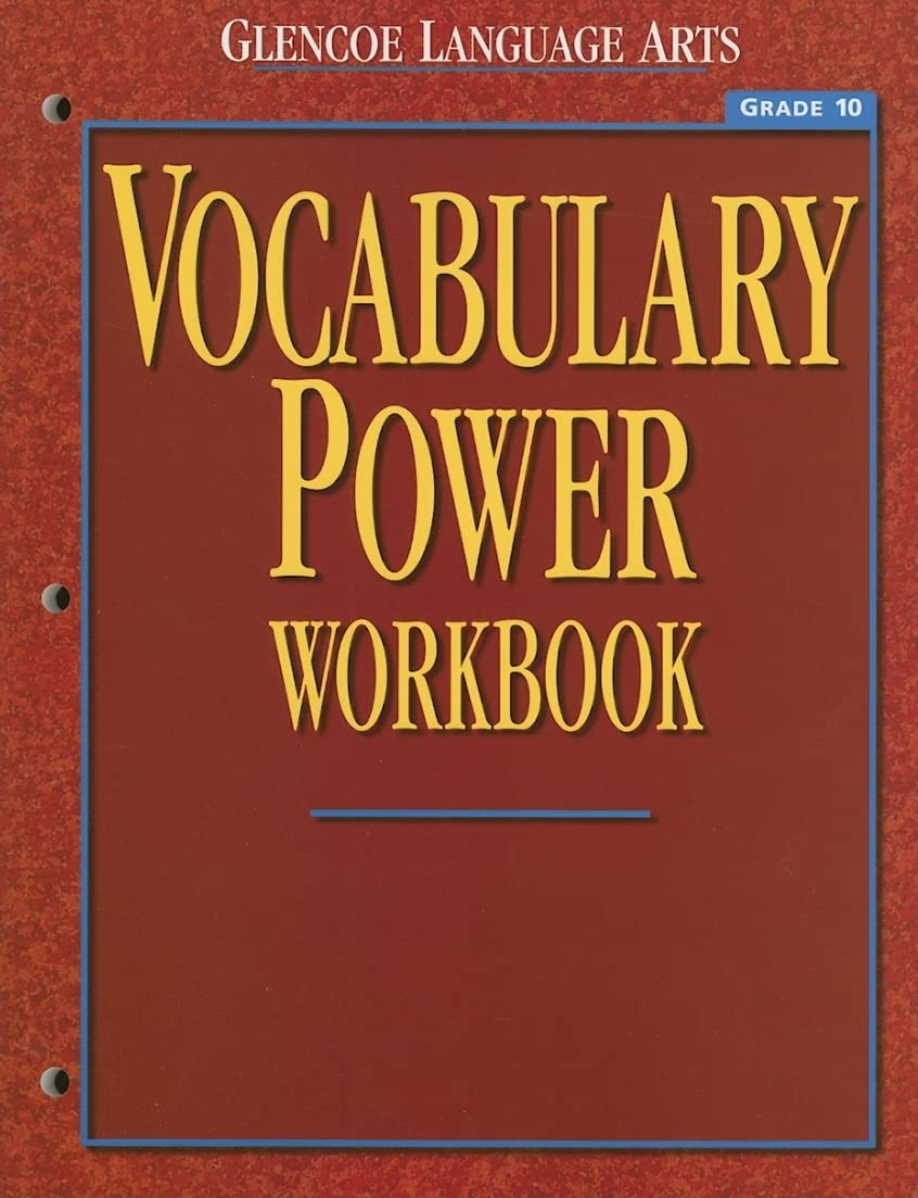 Glencoe Language Arts Vocabulary Power Workbook Grade 10,Used