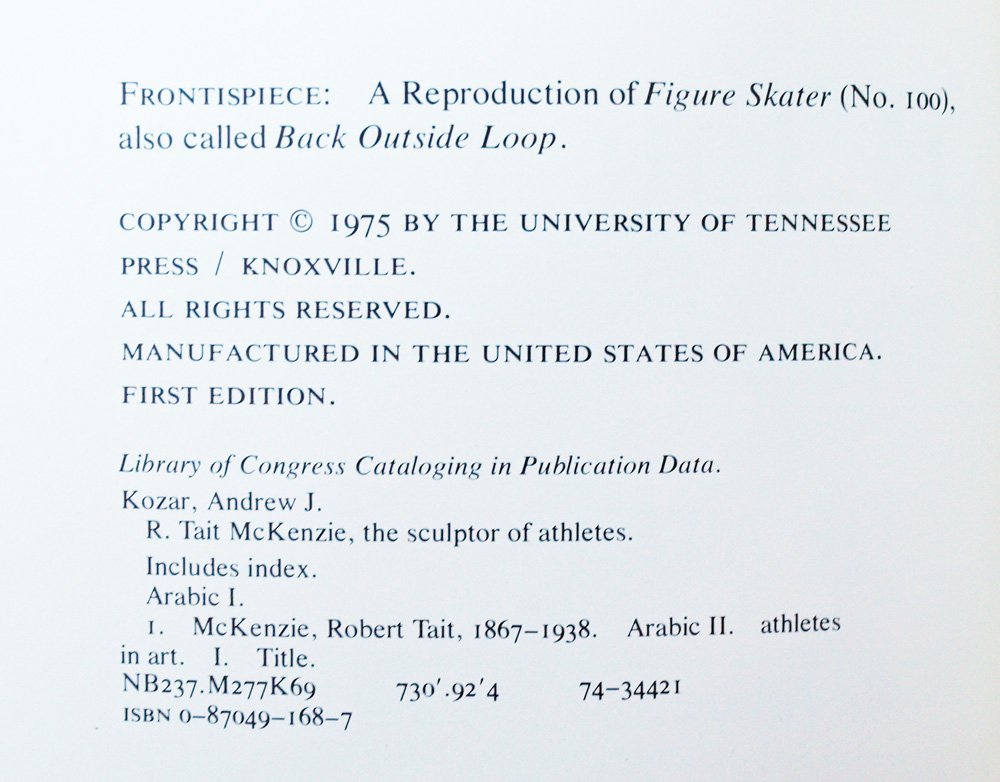 R. Tait McKenzie, the Sculptor of Athletes,Used