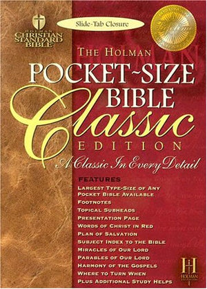 The Holy Bible: Holman Christian Standard Bible, British Tan, Glazed Calf, Bonded Leather, Slide Tab,Used