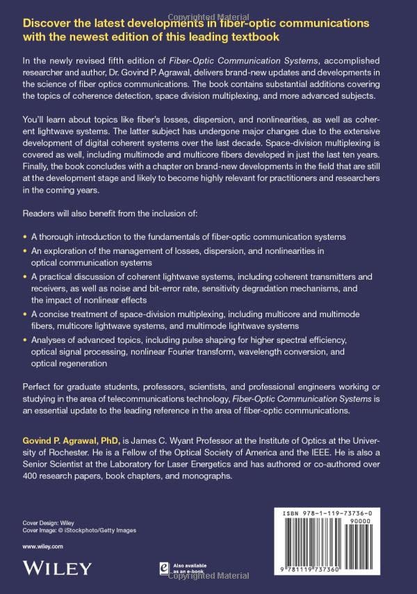 Fiberoptic Communication Systems (Wiley Series In Microwave And Optical Engineering)