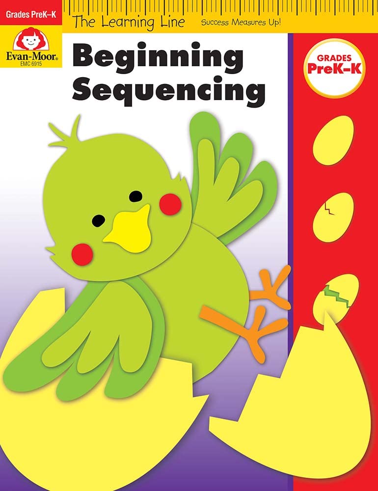 Learning Line: Beginning Sequencing, Prek  Kindergarten Workbook,Used
