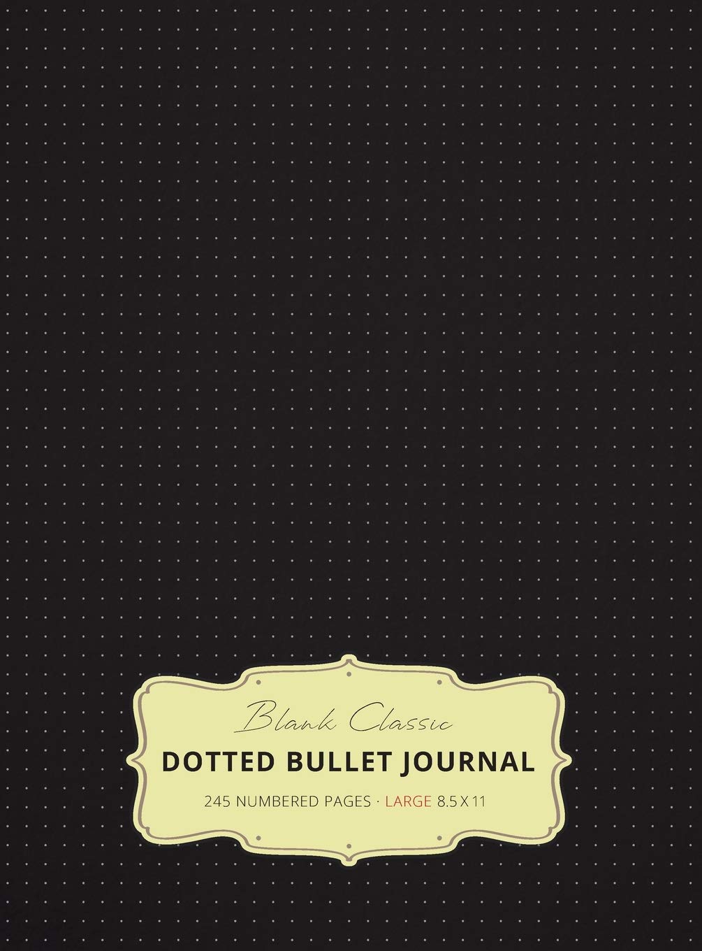 Large 8.5 x 11 Dotted Bullet Journal (Black #1) Hardcover  245 Numbered Pages,Used