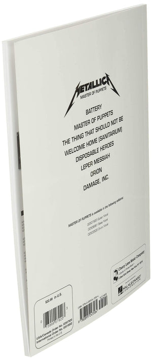 Master Of Puppets Metallica G/V With Tablature,New