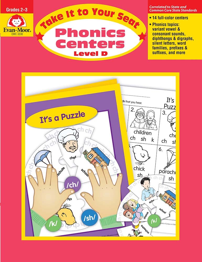 Take It to Your Seat Phonics Centers, Grades 23,Used