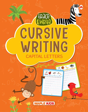 Cursive Writing Book - Capital Letters (Practice) - Learn And Practice - Handwriting Practice Books - Writing Book For Toddlers, Nursery, Pre-School Children - Early Learning Book For Children - 2 To 7 Years Old Kids