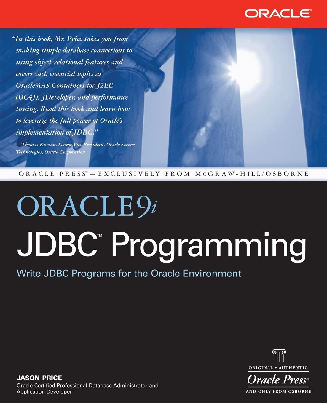 Oracle 9i JDBC Programming,Used