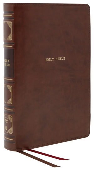 NKJV, Reference Bible, Classic VersebyVerse, CenterColumn, Leathersoft, Brown, Red Letter, Comfort Print: Holy Bible, New Kin,New
