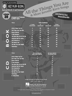All the Things You Are & More: Jerome Kern Songs: Jazz PlayAlong Volume 39 (Jazz Playalong Series),New