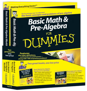 Basic Math and PreAlgebra For Dummies Education Bundle,Used