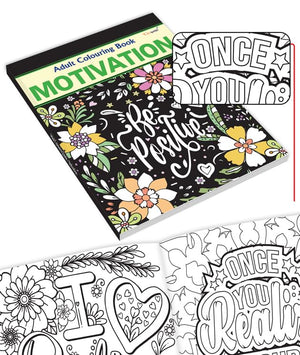 Motivation - Adult Colouring Book : Calming Art Coloring Book, Adult And Kids Coloring Fun, Art Colouring Book For Adults & Kids