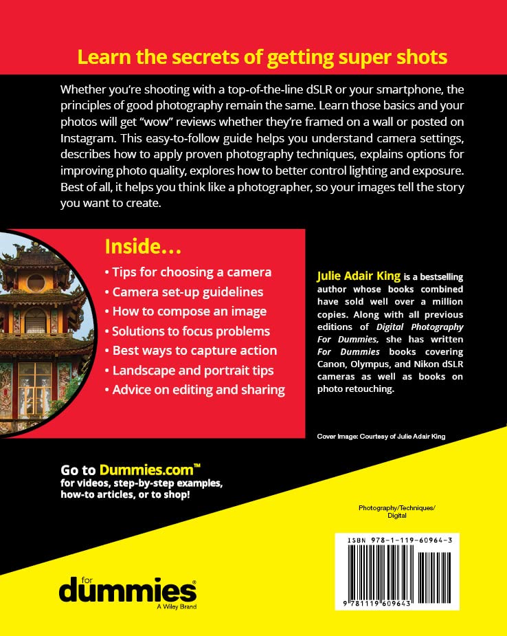 Digital Photography For Dummies, 9th Edition,Used