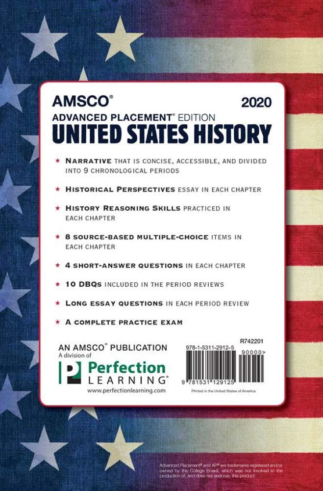 AMSCO Advanced Placement United States History, 2020 Edition,New