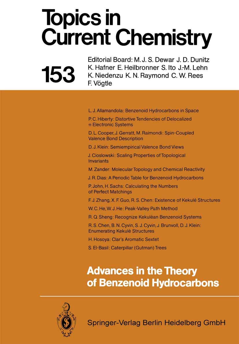 Advances in the Theory of Benzenoid Hydrocarbons (Topics in Current Chemistry),Used