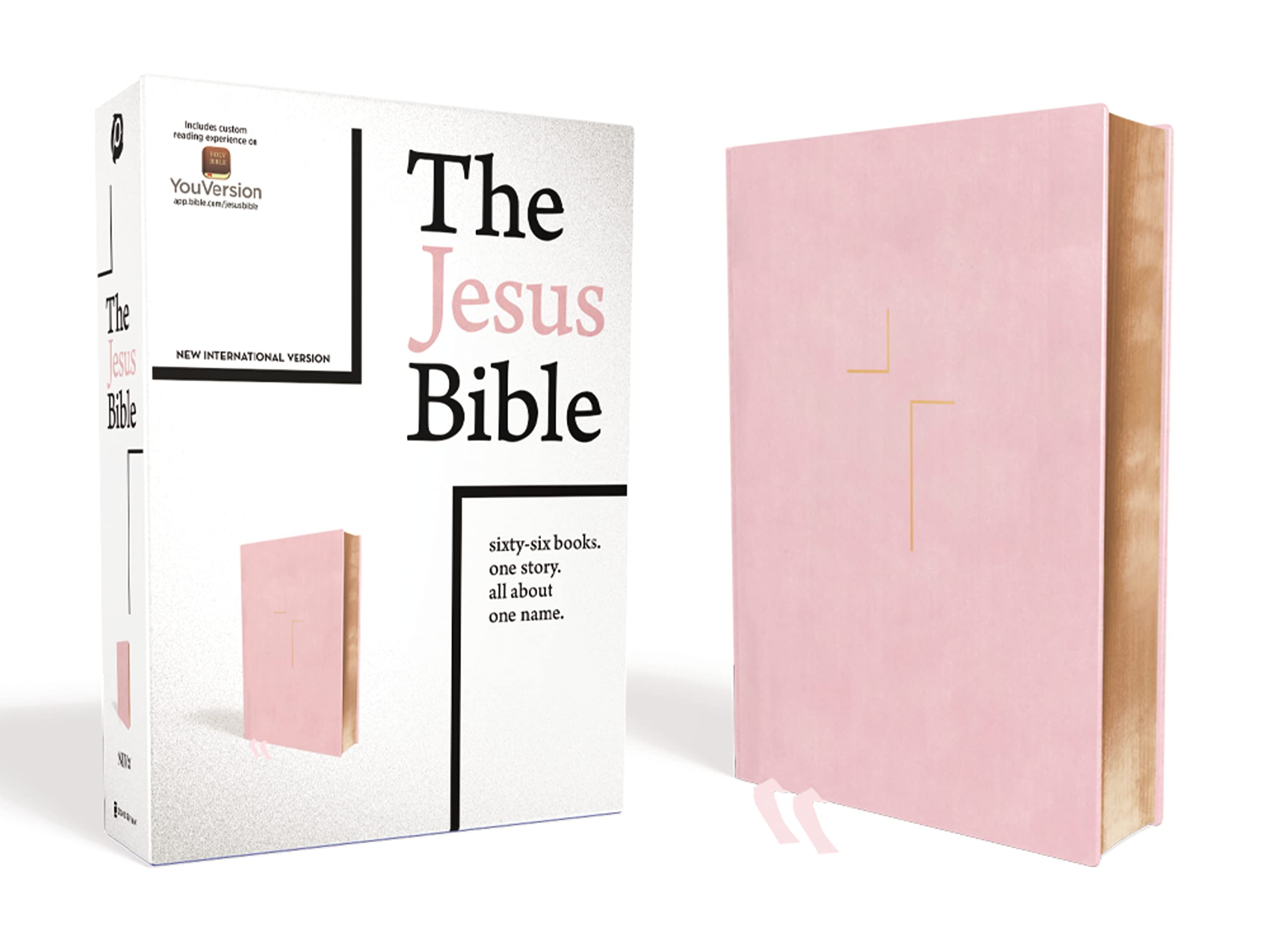 The Jesus Bible, NIV Edition, Leathersoft over Board, Pink, Comfort Print,Used
