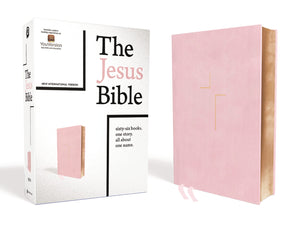 The Jesus Bible, NIV Edition, Leathersoft over Board, Pink, Comfort Print,Used