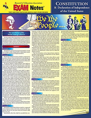 Constitution and Declaration of Independence Quick Access Chart (Quick Access Reference Charts),New