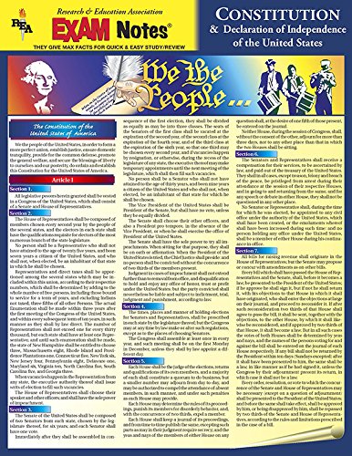 Constitution and Declaration of Independence Quick Access Chart (Quick Access Reference Charts),New
