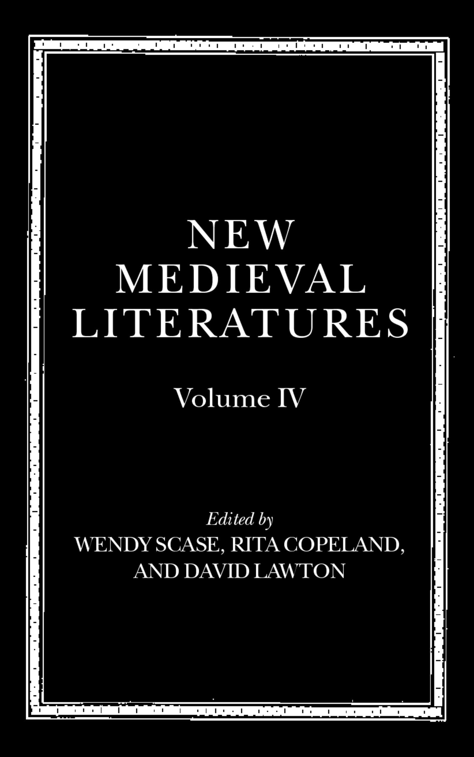 New Medieval Literatures: Volume IV,Used